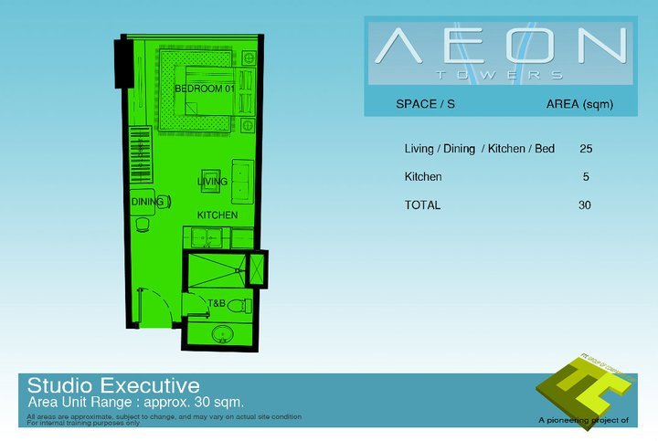 studio type condo unit at aeon towers